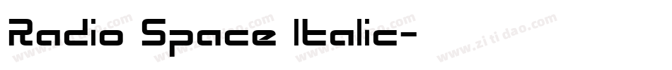 Radio Space Italic字体转换